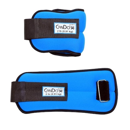 Cando International Cando 10-3383-2 4 lbs Set Weight Straps Set; Blue 10-3383-2